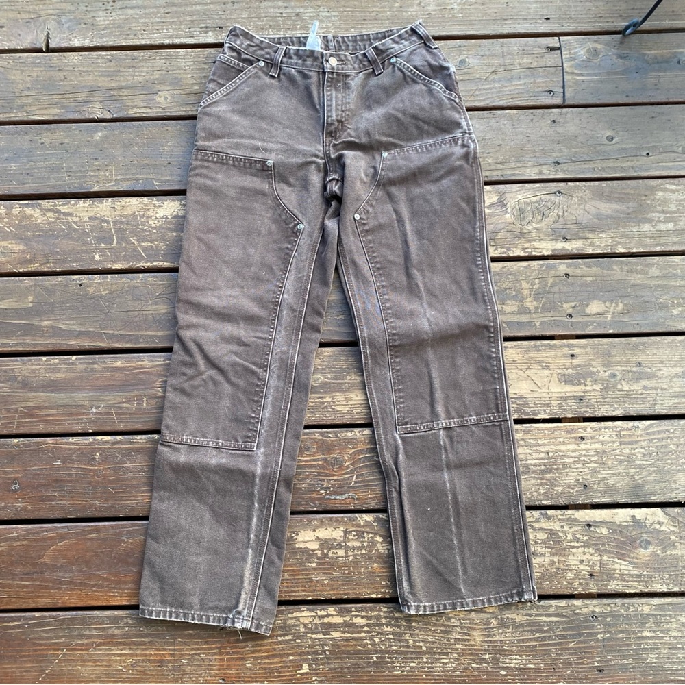 Carhartt double knee brown work jeans pants